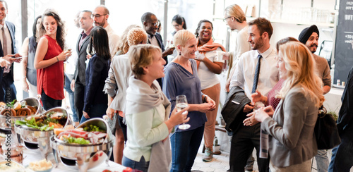 Networking event with diverse professionals