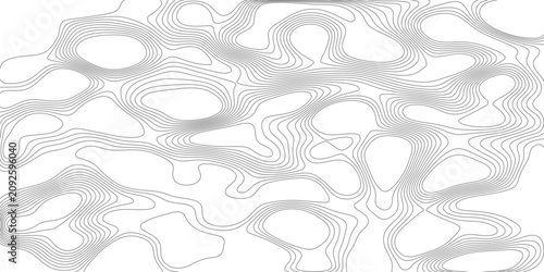 Abstract abstract contour map representing topographic lines on a white background, creating a minimalist and modern graphic pattern.