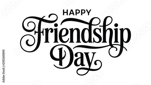 Fotografie Elegant decorative typography design with flourishes and stylized text Happy Fri