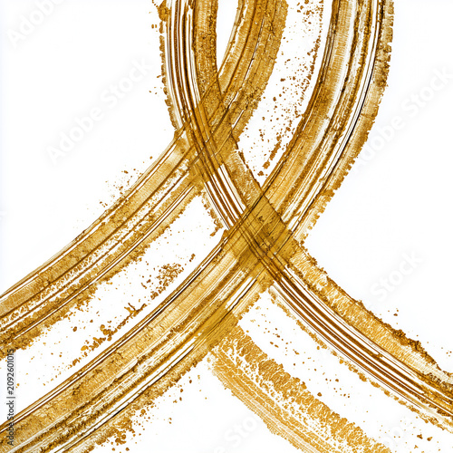 top view of minimalist golden financial graph