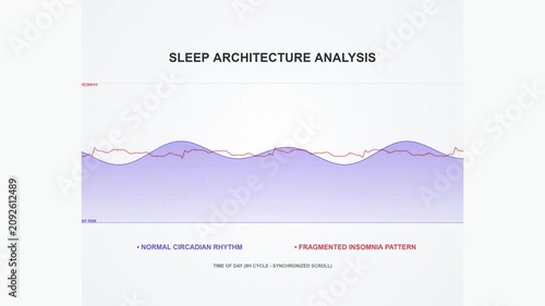 Comparing Insomnia and Healthy Sleep Cycles in a Split Screen Animation