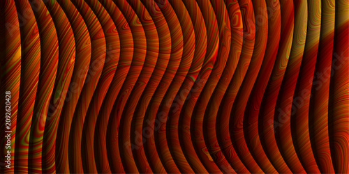Obraz na plátně Textured wave pattern with dimensional shadow and warm autumn colors