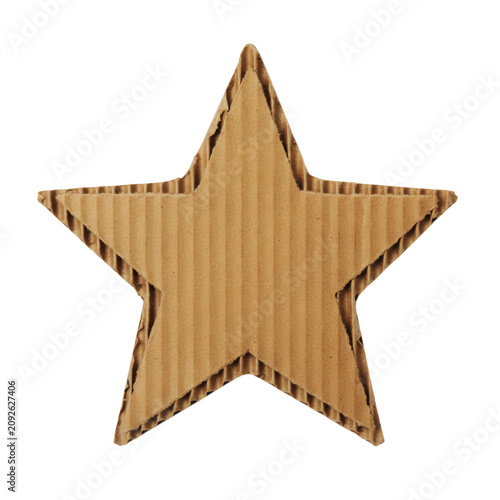 Brown cardboard star shape