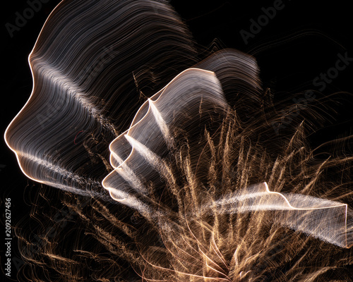 Long Exposure Fireworks in Motion
