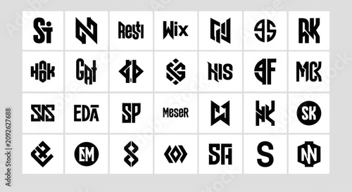 Modern Abstract Monograms and Logos Collection