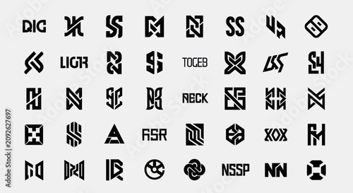 Modern Abstract Monograms and Logos Collection