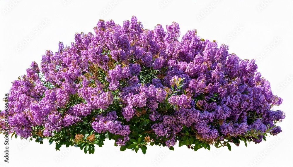 Obraz premium Purple Flower Shrubbery Isolated
