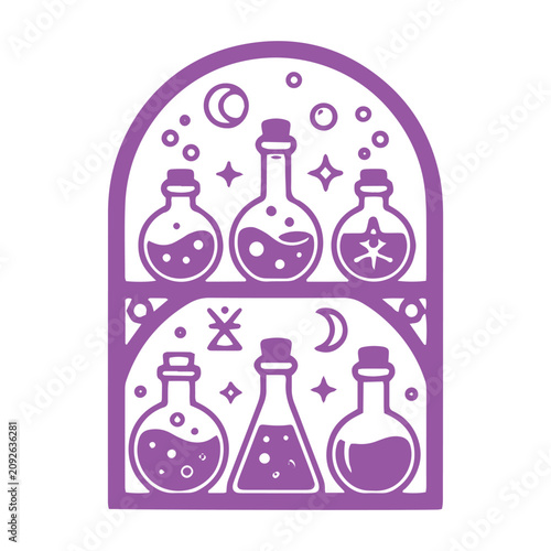 Decorative Laboratory Science Equipment Frame Vector Illustration