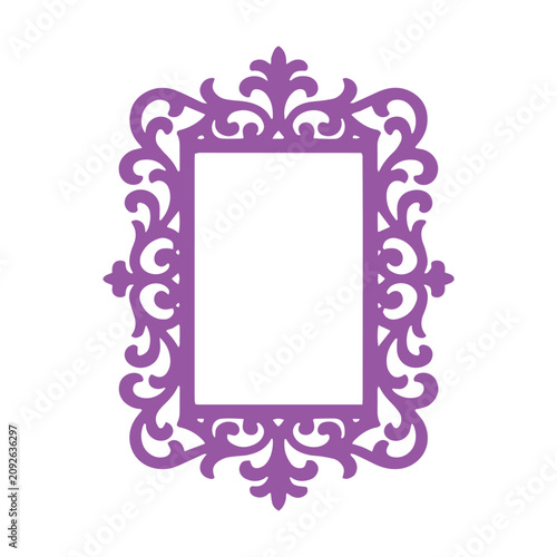 Vintage Ornamental Portrait Frame Vector Illustration