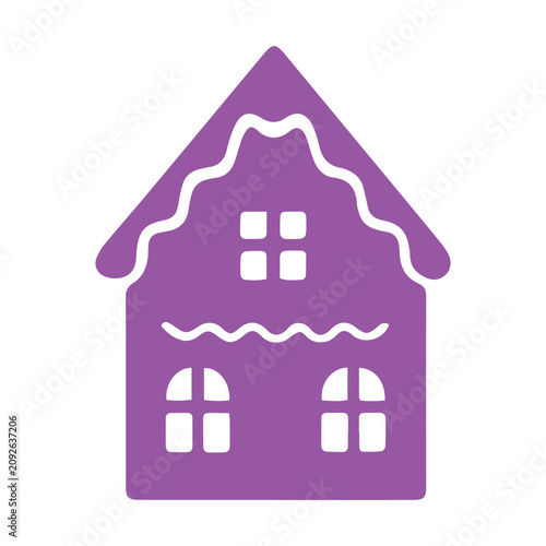 Cute Gingerbread Cottage Vector Illustration