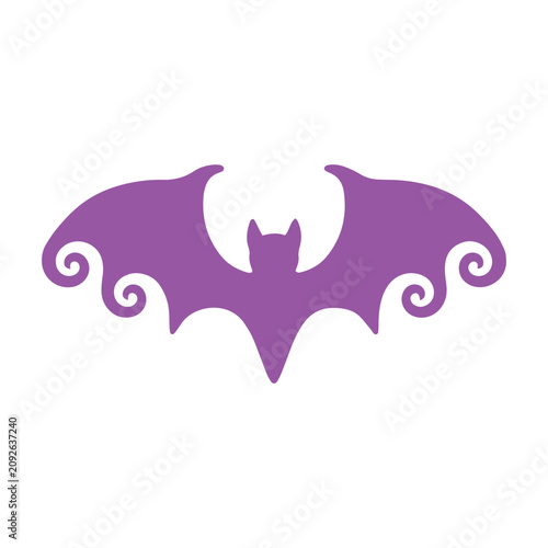Bat Silhouette Halloween Vector Illustration