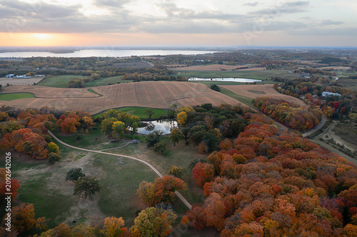 Fields, Forests, Lakes and Ponds in Autumn