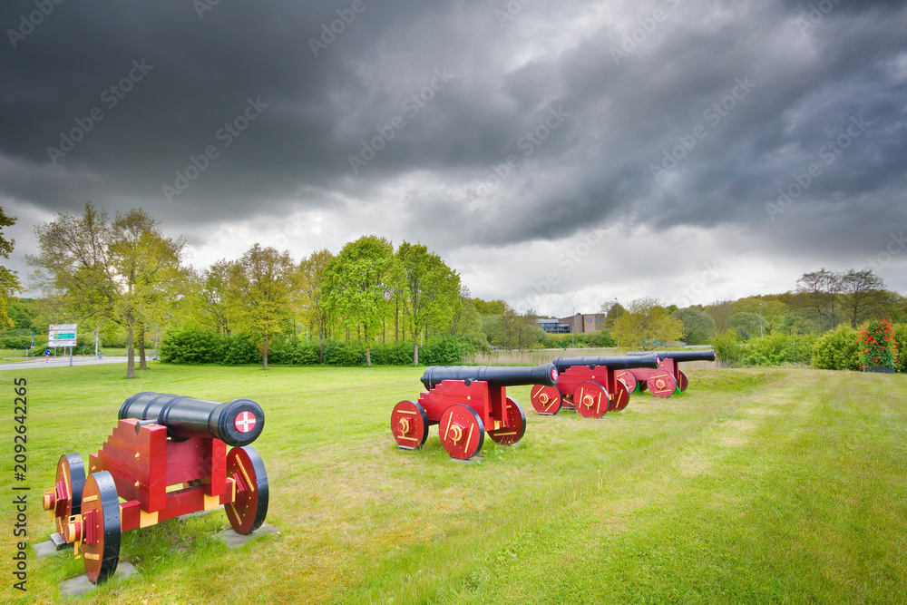 Obraz premium Crown Prince's Cannon Battery in Aabenraa, Denmark