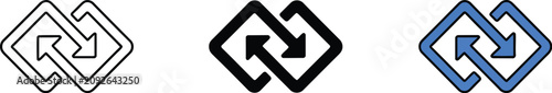 Foto Substitute icons featuring replace arrows, exchange symbols, swap actions, and e