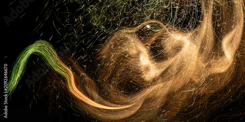 Long Exposure Fireworks in Motion