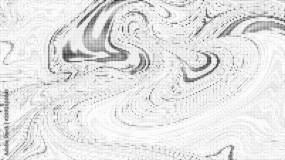 Obraz premium Monochromatic halftone pattern with varying dot density and gradient effect