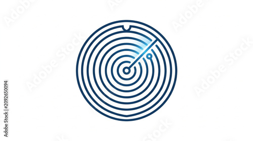 Foto Target with Arrow Pointing to Center.