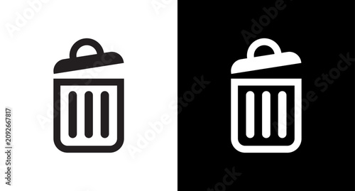 Obraz na płótnie Trash Can Icon Minimalist Delete Symbol UI Element for Application, Website Grap