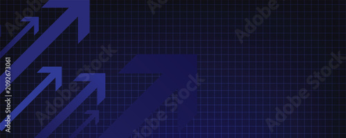 фотографія Up arrows inclined graph paper growth rate development background