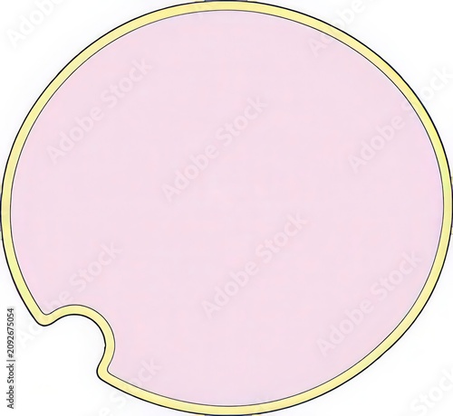 Floating Pink Circular Shape with a Bite Mark on White Background