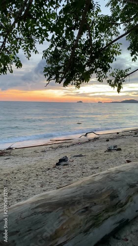 sunset on the beach