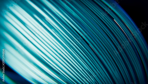 Abstract blue line render with motion blur background