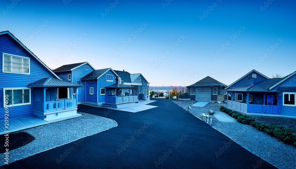 Fototapeta premium create an image of loans debts home mortgages or accounts receivable shades of blue