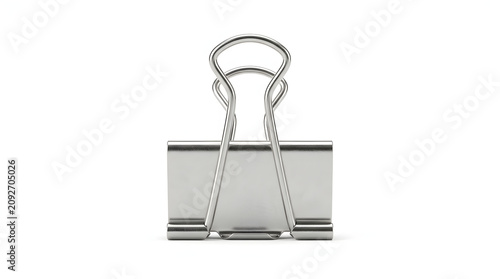 Binder Clip on White Background