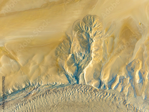 Abstract aerial fractal texture from Riotinto Mines, Huelva
