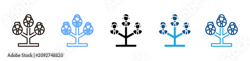 Фотография Ancestry web icon with multiple style collection