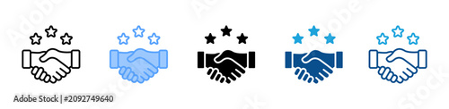 Foto Handshake web icon with multiple style collection
