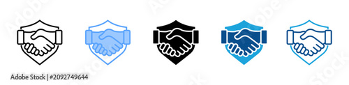 Foto Trust web icon with multiple style collection