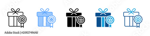 Fotografia Reward web icon with multiple style collection