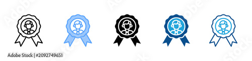 Foto Badge web icon with multiple style collection