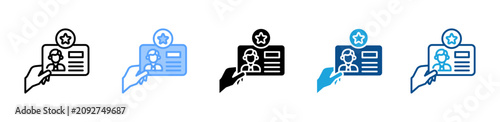 Fotografía Membership web icon with multiple style collection