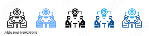 Photography Peer-Learning web icon with multiple style collection