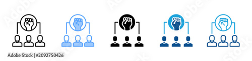 Foto Empowerment web icon with multiple style collection