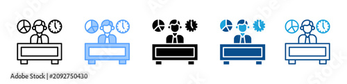 фотографія Hrd web icon with multiple style collection