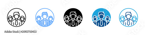 Photos Leadership web icon with multiple style collection