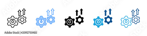 Improvement web icon with multiple style collection