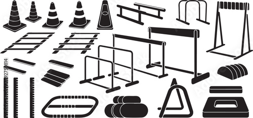 Slika na platnu Professional gymnastic training apparatus and field conditioning equipment