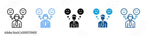 Konstfotografi Personality web icon with multiple style collection