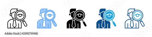 Fotografía Observer web icon with multiple style collection