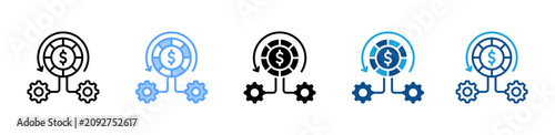 Foto Operating Expenses web icon with multiple style collection