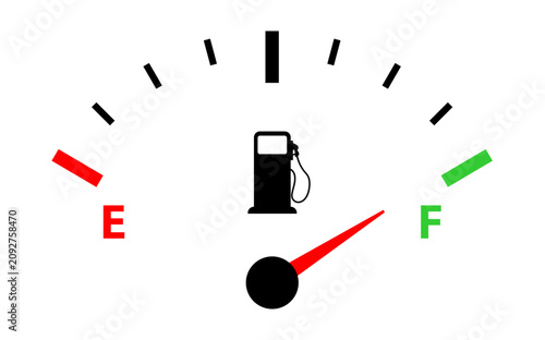 gasoline indicator car fuel gauge