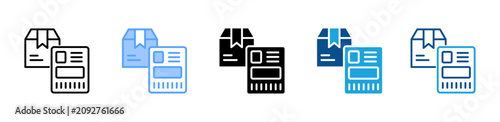 Konstfotografi Shipping Label web icon with multiple style collection