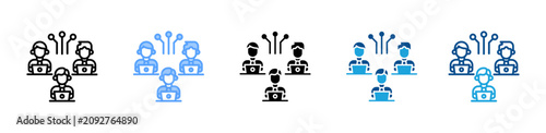 Foto Staff Augmentation web icon with multiple style collection