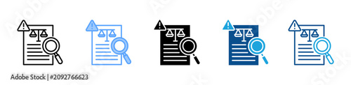 Foto Negligence web icon with multiple style collection