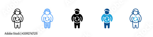 Fotografie Metabolic Syndrome web icon with multiple style collection