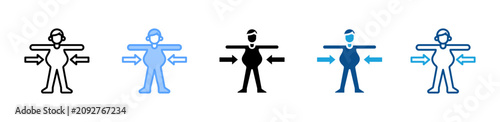 Photos Abdominal Obesity web icon with multiple style collection